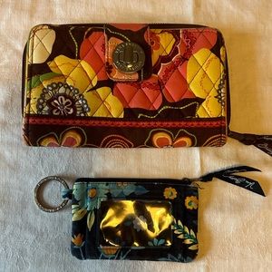 Vera Bradley wallet and lanyard